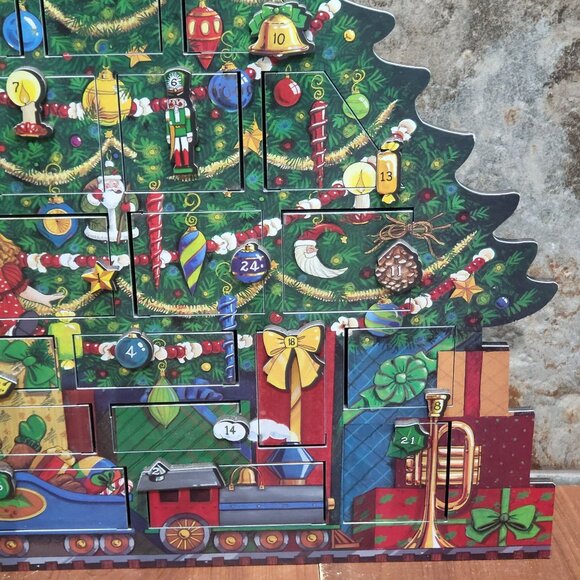 Byers Choice Wooden Advent Calendar 2003 24 Numbered Doors - Picture 15 of 16